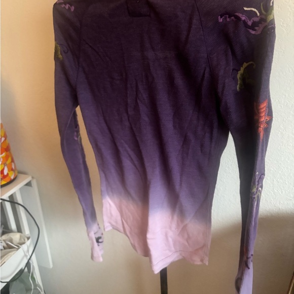 Lucky Brand Purple and Pink Ombre Long Sleeve Top - Picture 7 of 7